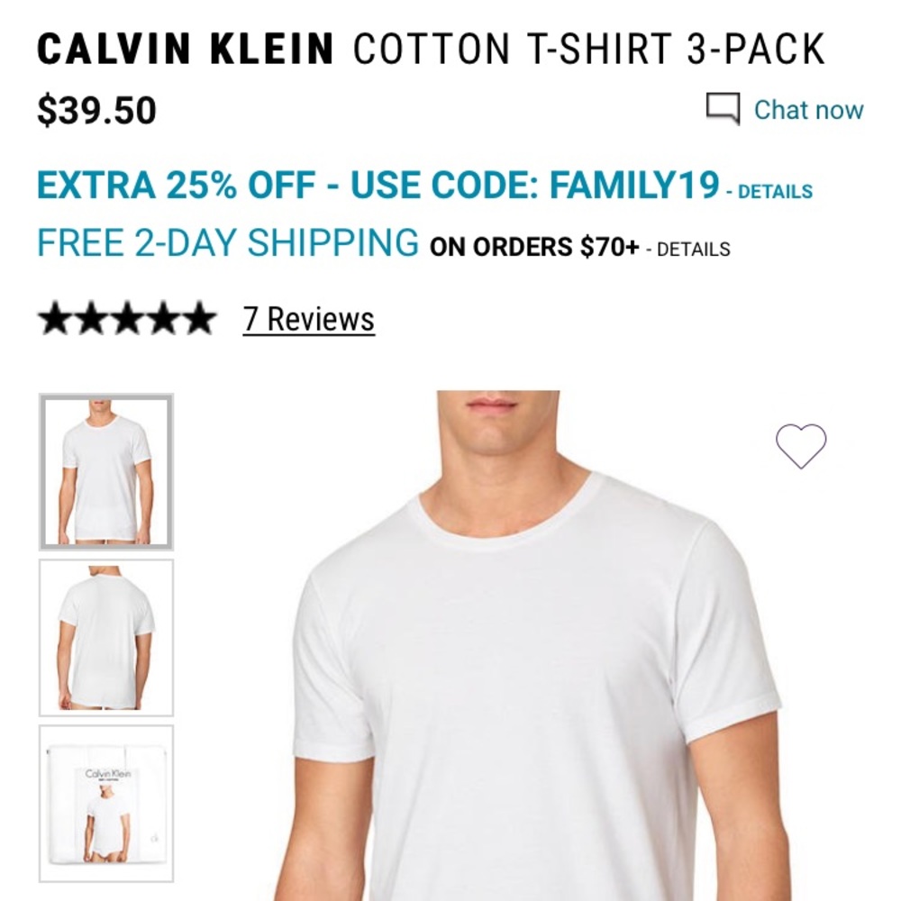3 pack of Calvin Klein shirts